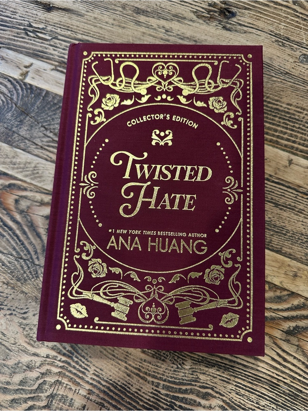 Twisted Hate Collector's Edition by Ana Huang - Burgundy & Gold Hardcover
